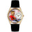 Whimsical Womens Knowledge Is Power Black Leather Watch
