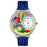 Whimsical Unisex Hot Air Balloons Royal Blue Leather Watch