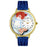 Whimsical Unisex Vintage Raggedy Ann Royal Blue Leather Watch