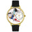 Whimsical Unisex Respiratory Therapist Black Skin Leather Watch