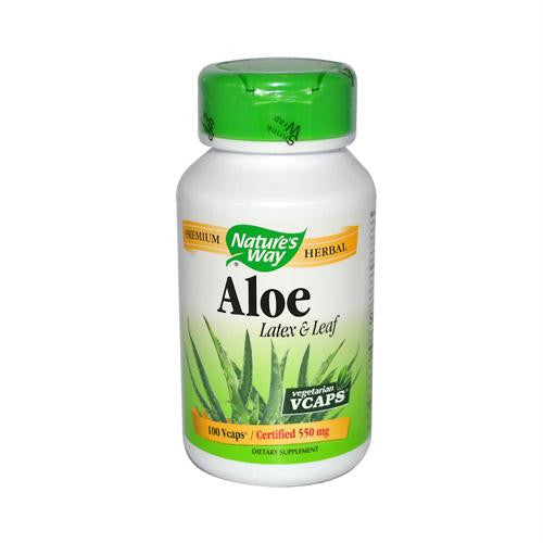 Natures Way Aloe Vera Latex and Leaf - 100 Vegetarian Capsules