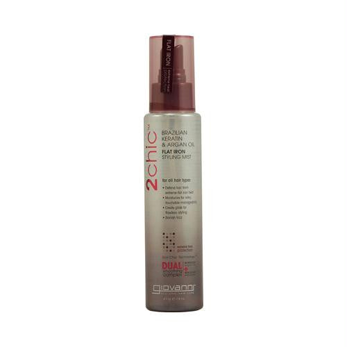 Giovanni 2chic Flat Iron Styling Mist with Brazilian Keratin and Argan Oil - 4 fl oz