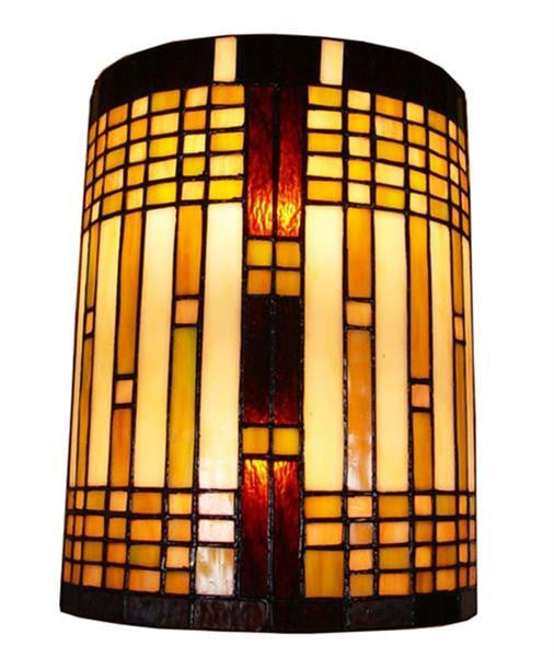 Amora Lighting Tiffany Style 2-light Geometric Wall Sconce