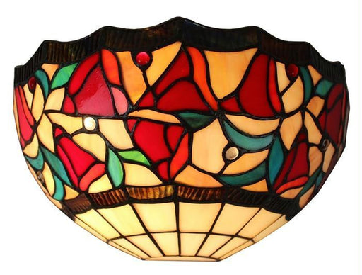 Amora Lighting Tiffany Style 12-inch Floral Wall Sconce Lamp