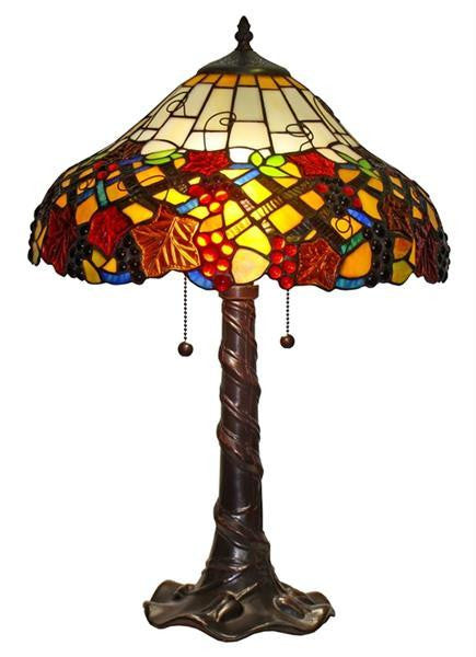 Amora Lighting Tiffany Style Grapes Design Table Lamp