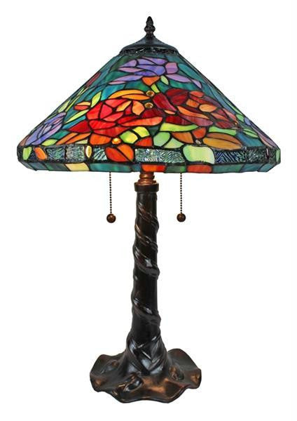 Amora Lighting Tiffany Style Roses Design Table Lamp