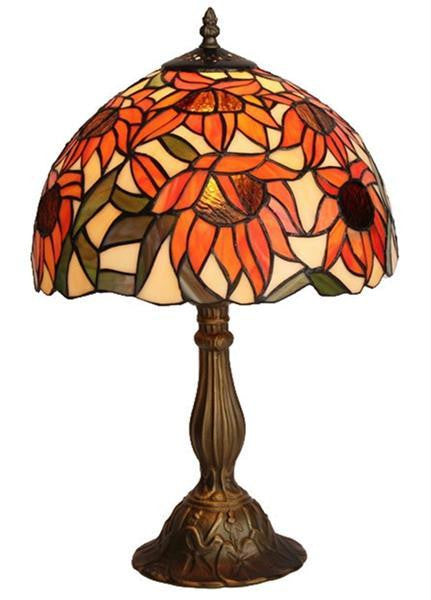 Amora Lighting Tiffany Style Sunflower Table Lamp