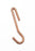 4  Copper Straight Pot Rack Hooks - Set of 4