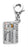 Driver\'s License Charm Dangle in Silver