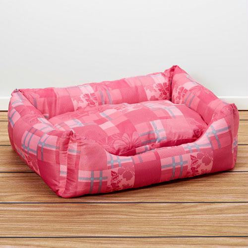 Iconic Pet - Standard Square Bed - Pink - Medium