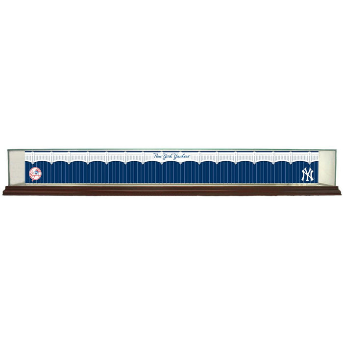New York Yankees Stadium Fa ade Background Glass Bat Case