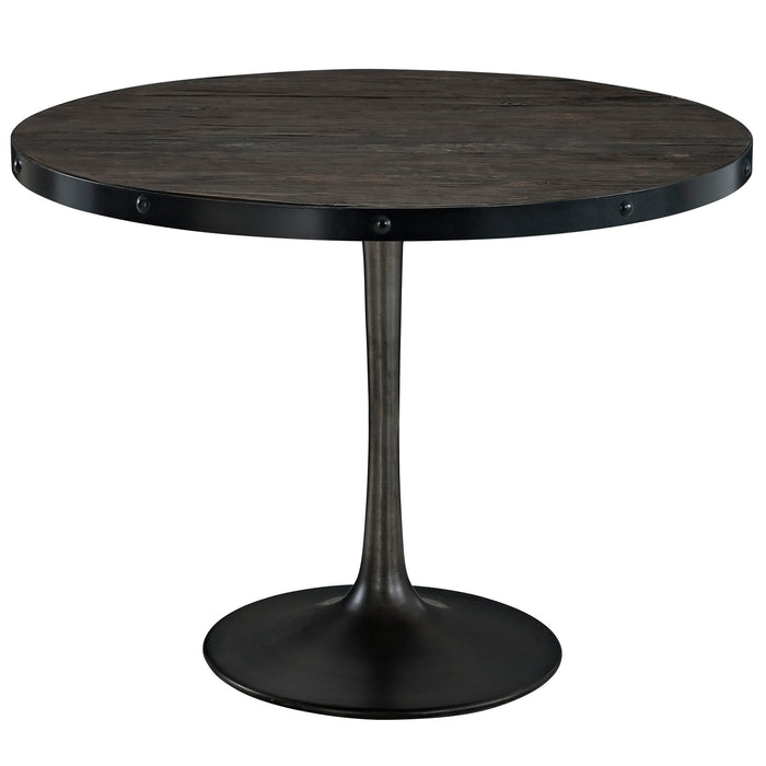 Drive Round Wood Top Dining Table 1197-BLK-SET