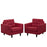 Empress Armchair Upholstered Set of 2 1283-RED