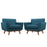 Engage Armchair Wood Set of 2 1284-AZU