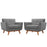 Engage Armchair Wood Set of 2 1284-GRY