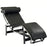 Charles Leather Chaise Lounge 129-BLK