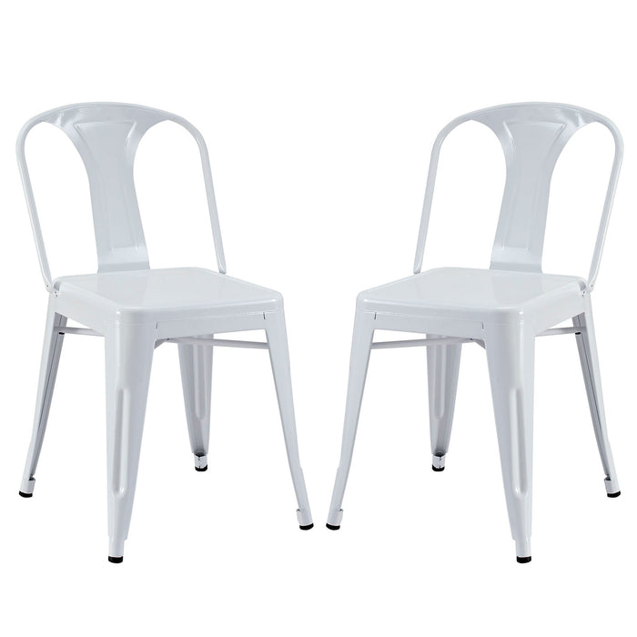 Reception Dining Side Chair Set of 2 1301-WHI