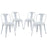 Reception Dining Side Chair Set of 4 1302-WHI