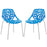 Stencil Dining Side Chair Set of 2 1317-BLU