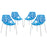 Stencil Dining Side Chair Set of 4 1318-BLU