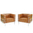 Charles Grande Armchairs Leather Set Of 2 1331-TAN