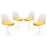 Lippa Dining Side Chair Fabric Set of 4 1342-YLW