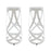 Ribbon Bar Stool Set of 2 1360-WHI