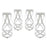 Ribbon Bar Stool Set of 4 1361-WHI
