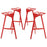 Launch Stacking Bar Stool Set of 4 1363-RED