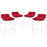 Garner Bar Stool Set of 4 1365-RED