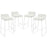 Garner Bar Stool Set of 4 1365-WHI