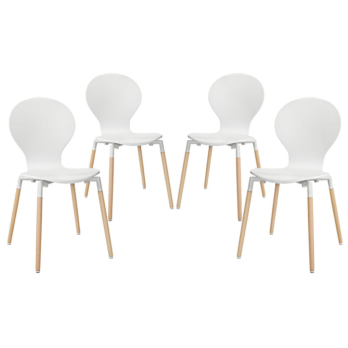 Path Dining Chair Set of 4 1369-WHI
