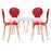 Path Dining Chairs and Table Set of 5 1371-RED