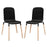 Stack Dining Chairs Wood Set of 2 1372-BLK