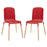 Stack Dining Chairs Wood Set of 2 1372-RED