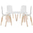 Stack Dining Chairs and Table Wood Set of 5 1375-WHI