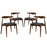 Stalwart Dining Side Chairs Set of 4 1378-DWL-BLK