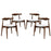 Stalwart Dining Side Chairs Set of 4 1378-DWL-WHI