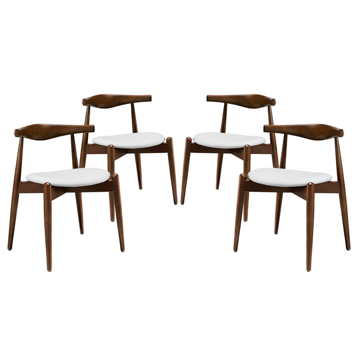 Stalwart Dining Side Chairs Set of 4 1378-DWL-WHI