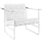 Serene Stainless Steel Upholstered Vinyl Lounge Chair 1435-WHI