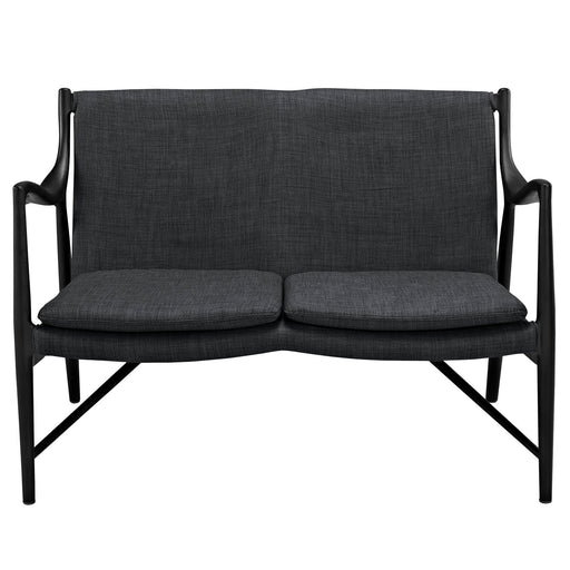 Makeshift Upholstered Loveseat 1441-BLK-GRY