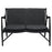 Makeshift Upholstered Loveseat 1441-BLK-GRY