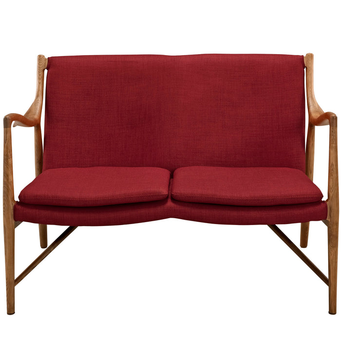Makeshift Upholstered Loveseat 1441-MAP-RED