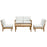 Marina 5 Piece Outdoor Patio Teak Sofa Set 1477-NAT-WHI-SET