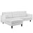 Empress Left-Facing Leather Sectional Sofa 1548-WHI