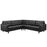 Empress 3 Piece Bonded Leather Sectional Sofa Set 1549-BLK