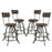 Procure Bar Stool Set of 4 1609-BLK-SET
