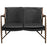 Makeshift Leather Loveseat 1664-WAL-BLK