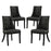 Noblesse Vinyl Dining Chair Set of 4 1678-BLK