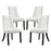 Noblesse Vinyl Dining Chair Set of 4 1678-WHI